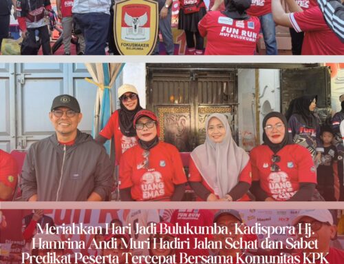 Meriahkan Hari Jadi Bulukumba, Kadispora Hj. Hamrina Andi Muri Hadiri Jalan Sehat dan Sabet Predikat Peserta Tercepat Bersama Komunitas KPK