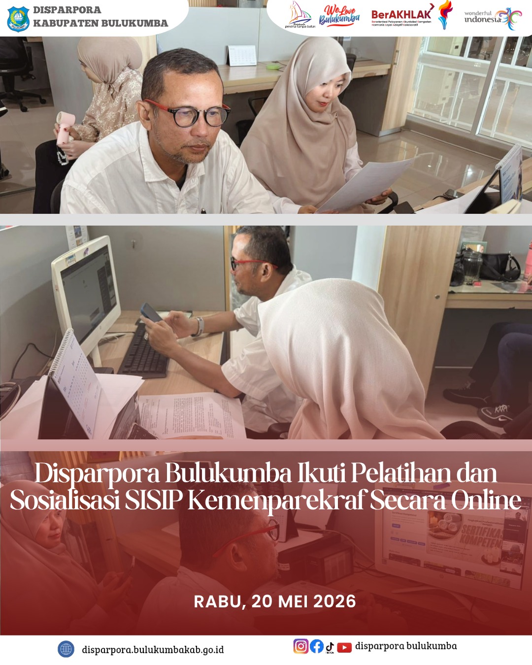 Sisip Rarm Logo Optimalkan SDM Pariwisata Berbasis Digital, Disparpora Bulukumba Ikuti ...