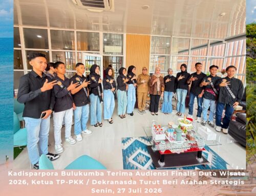 Kadisparpora Bulukumba Terima Audiensi Finalis Duta Wisata 2026, Ketua TP-PKK / Dekranasda Turut Beri Arahan Strategis
