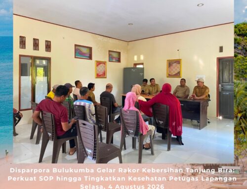 Disparpora Bulukumba Gelar Rakor Kebersihan Tanjung Bira: Perkuat SOP hingga Tingkatkan Kesehatan Petugas Lapangan