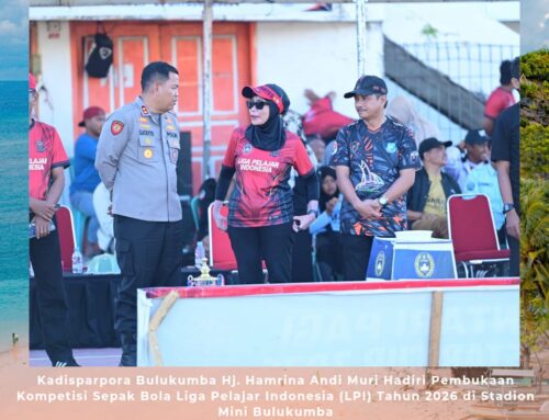 Kadisparpora Bulukumba Hj. Hamrina Andi Muri Hadiri Pembukaan Kompetisi Sepak Bola Liga Pelajar Indonesia (LPI) Tahun 2026 di Stadion Mini Bulukumba